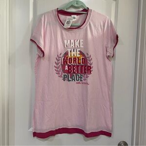 NWT GIRL‎ SCOUTS ladies tee shirt Make The World A Better Place size 2X